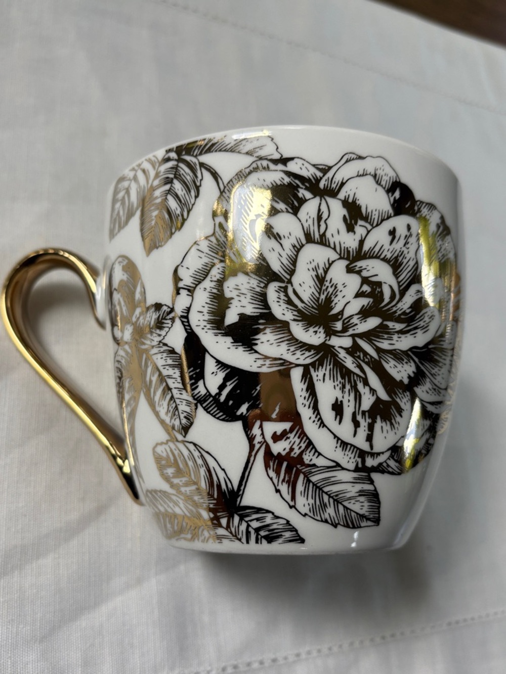 Limited Edition Cambridge “Always & Forever” Gold and White Ceramic Mug